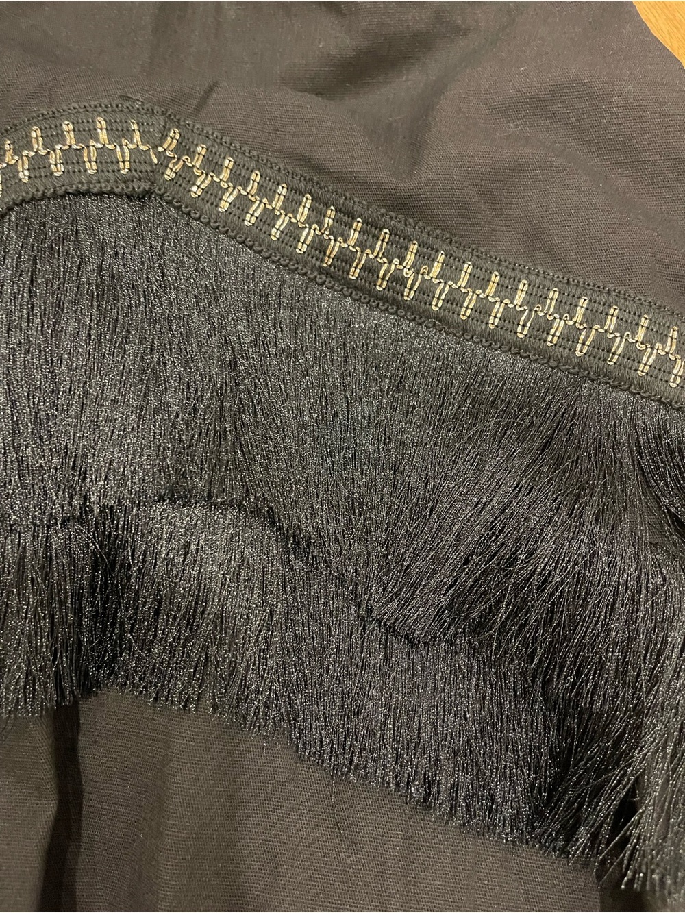 12th Tribe Haven Black Fringe Cutout Mini Dress L - Picture 8 of 10